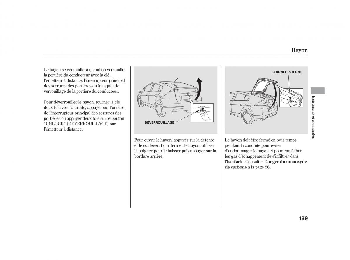 Honda Insight II 2 manuel du proprietaire / page 143