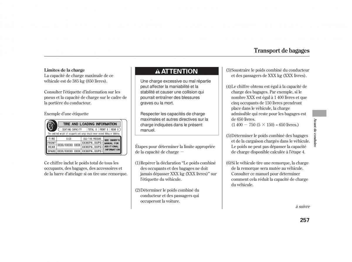 Honda Insight II 2 manuel du proprietaire / page 261