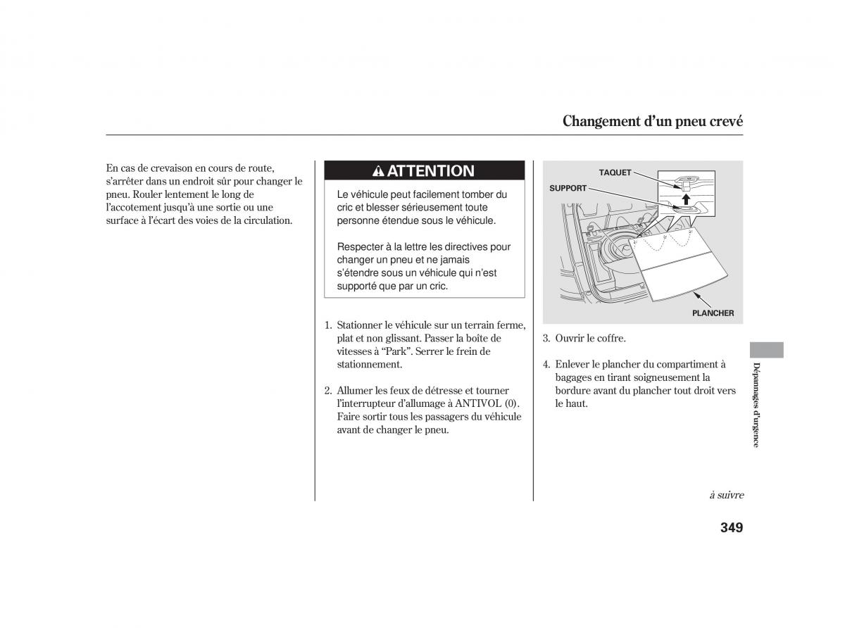 Honda Insight II 2 manuel du proprietaire / page 353