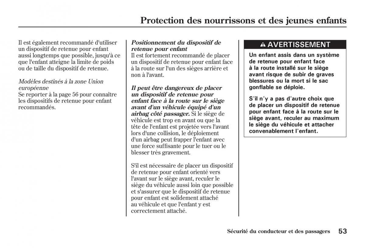 Honda Jazz II 2 manuel du proprietaire / page 58