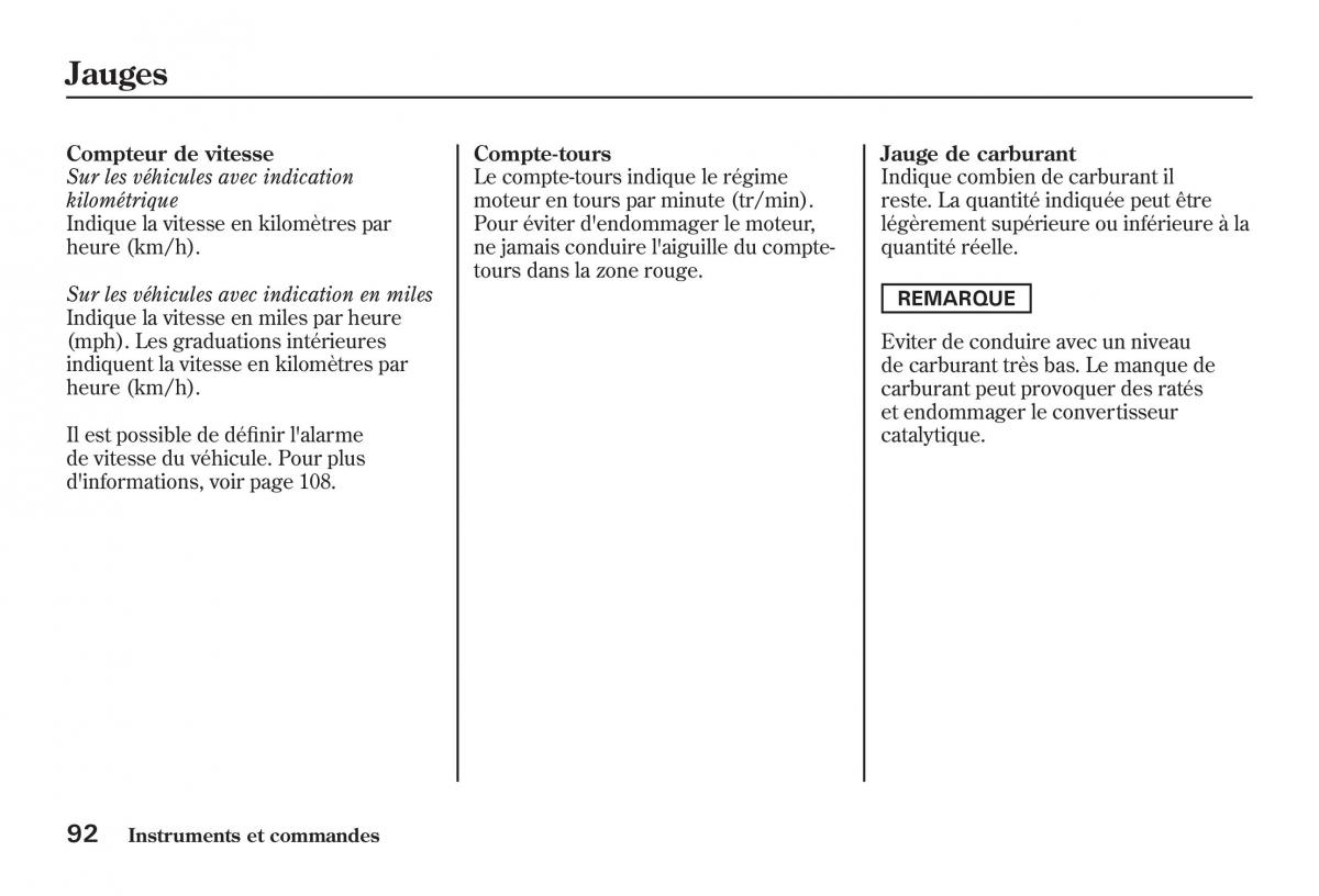 Honda Jazz II 2 manuel du proprietaire / page 97