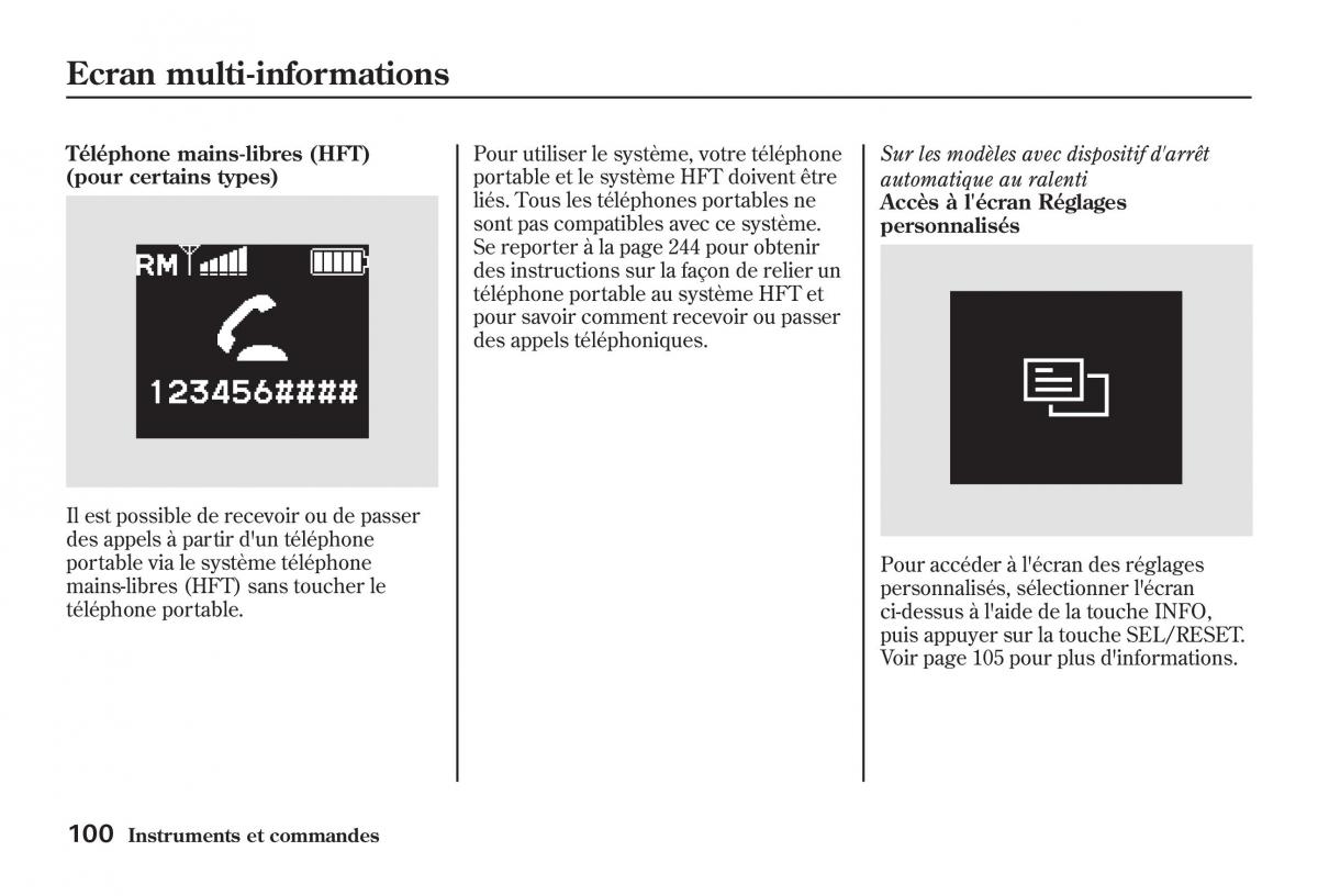 Honda Jazz II 2 manuel du proprietaire / page 105