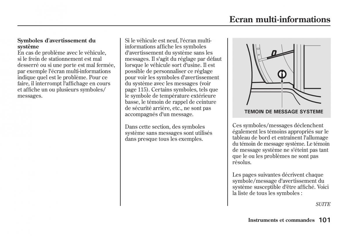 Honda Jazz II 2 manuel du proprietaire / page 106