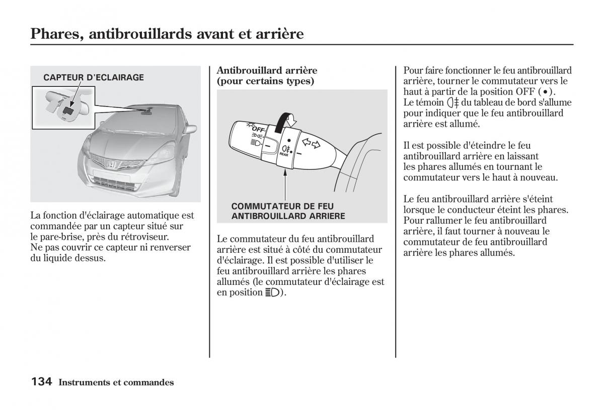 Honda Jazz II 2 manuel du proprietaire / page 139