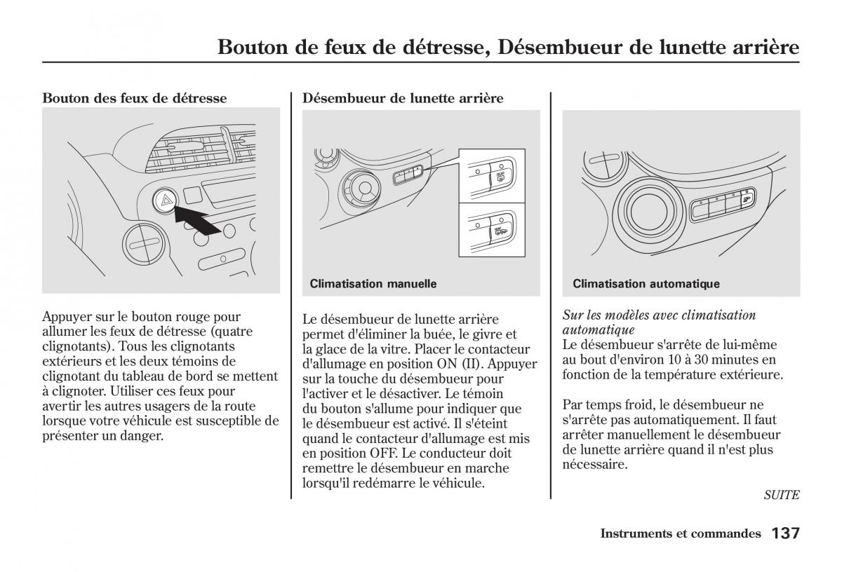 Honda Jazz II 2 manuel du proprietaire / page 142