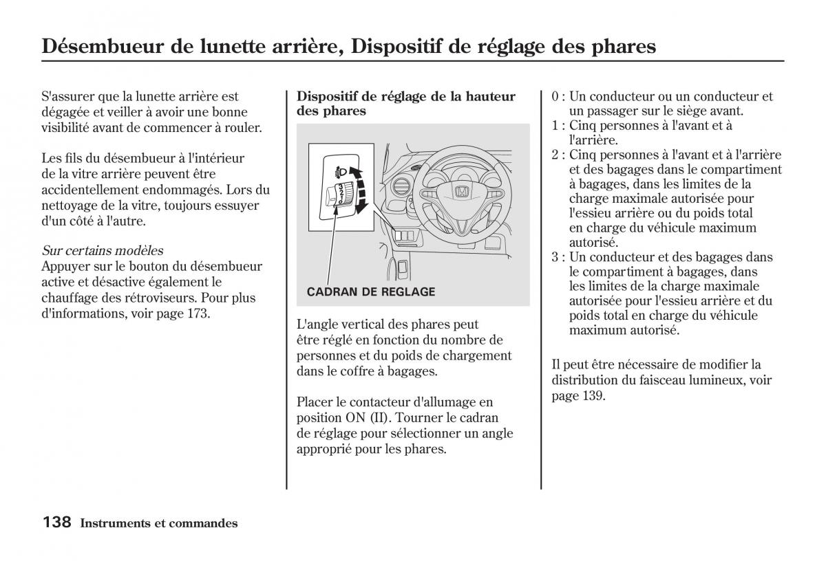 Honda Jazz II 2 manuel du proprietaire / page 143