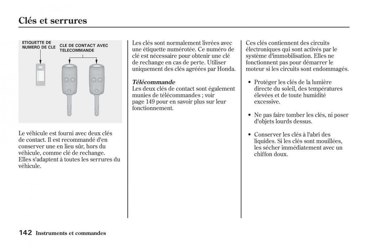 Honda Jazz II 2 manuel du proprietaire / page 147