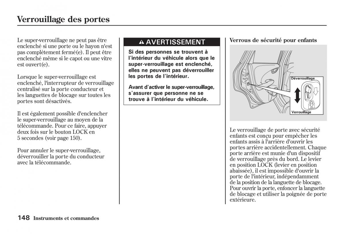 Honda Jazz II 2 manuel du proprietaire / page 153