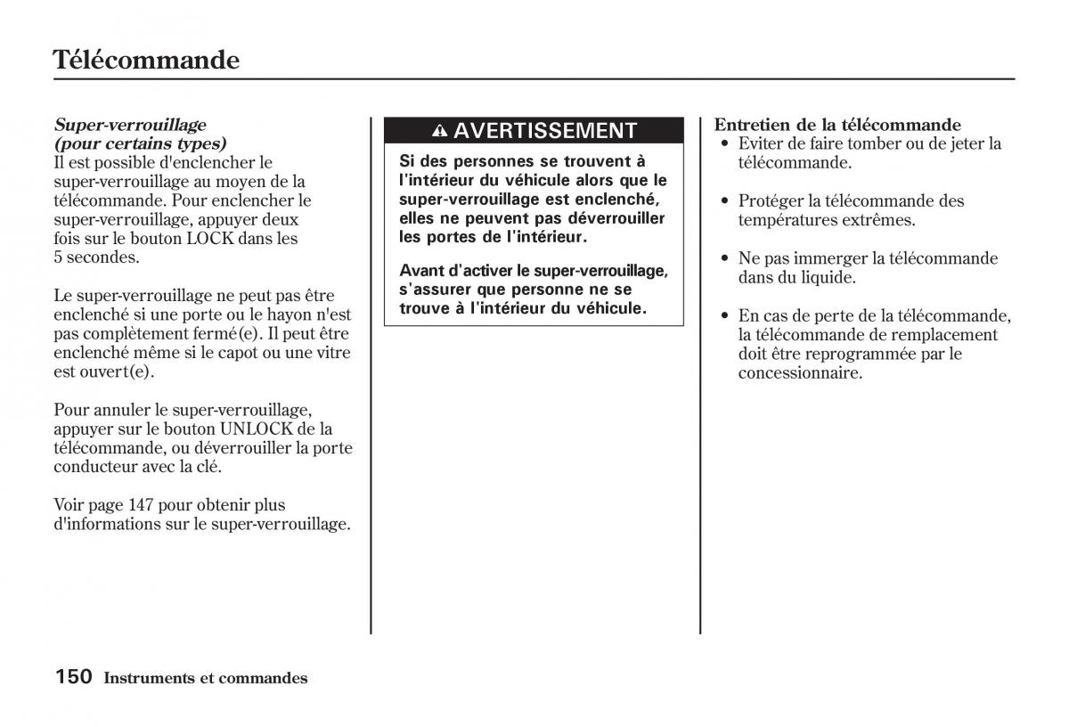 Honda Jazz II 2 manuel du proprietaire / page 155