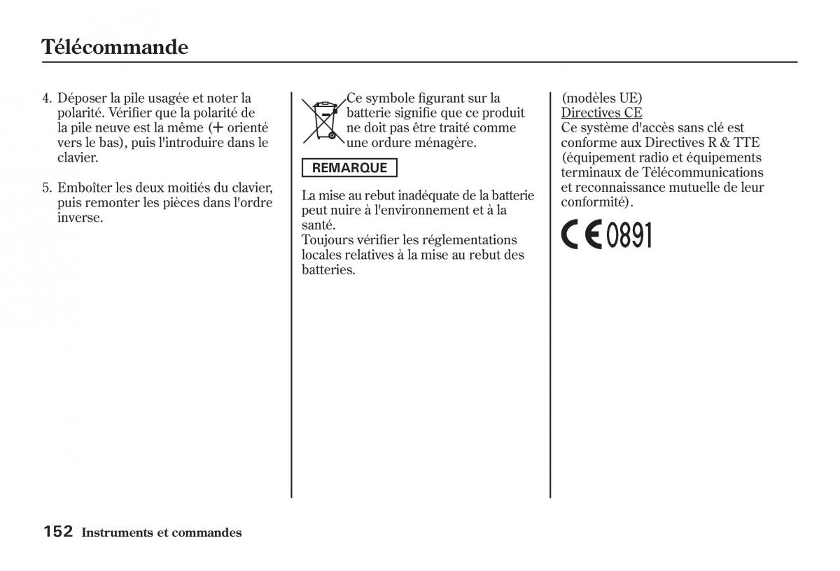 Honda Jazz II 2 manuel du proprietaire / page 157