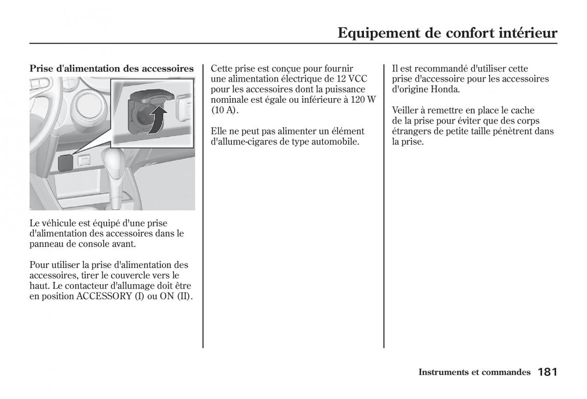 Honda Jazz II 2 manuel du proprietaire / page 186