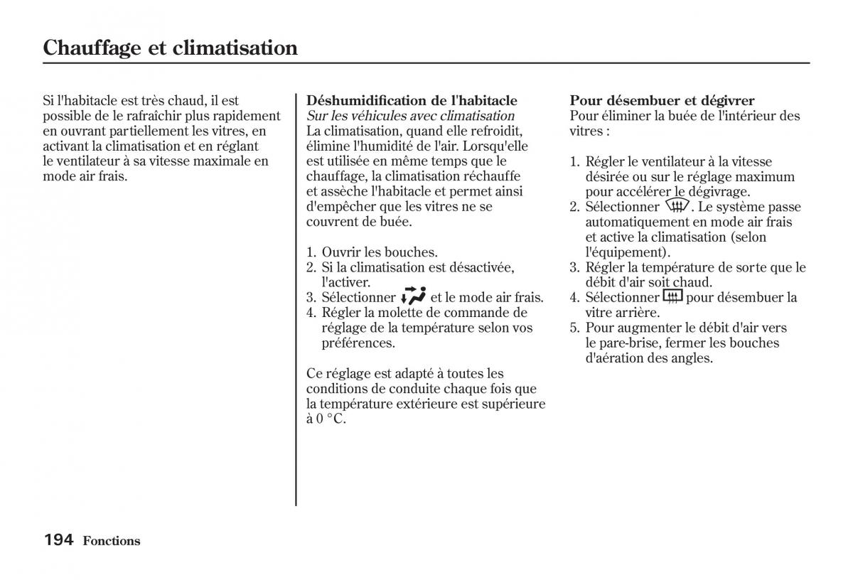 Honda Jazz II 2 manuel du proprietaire / page 199