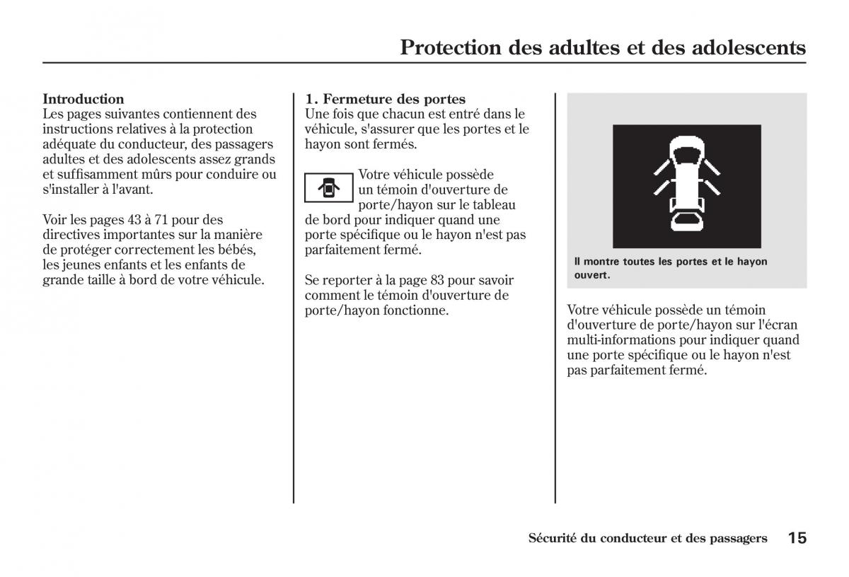 Honda Jazz II 2 manuel du proprietaire / page 20