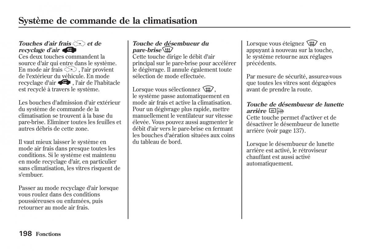 Honda Jazz II 2 manuel du proprietaire / page 203