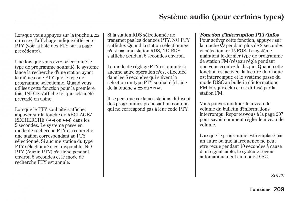 Honda Jazz II 2 manuel du proprietaire / page 214