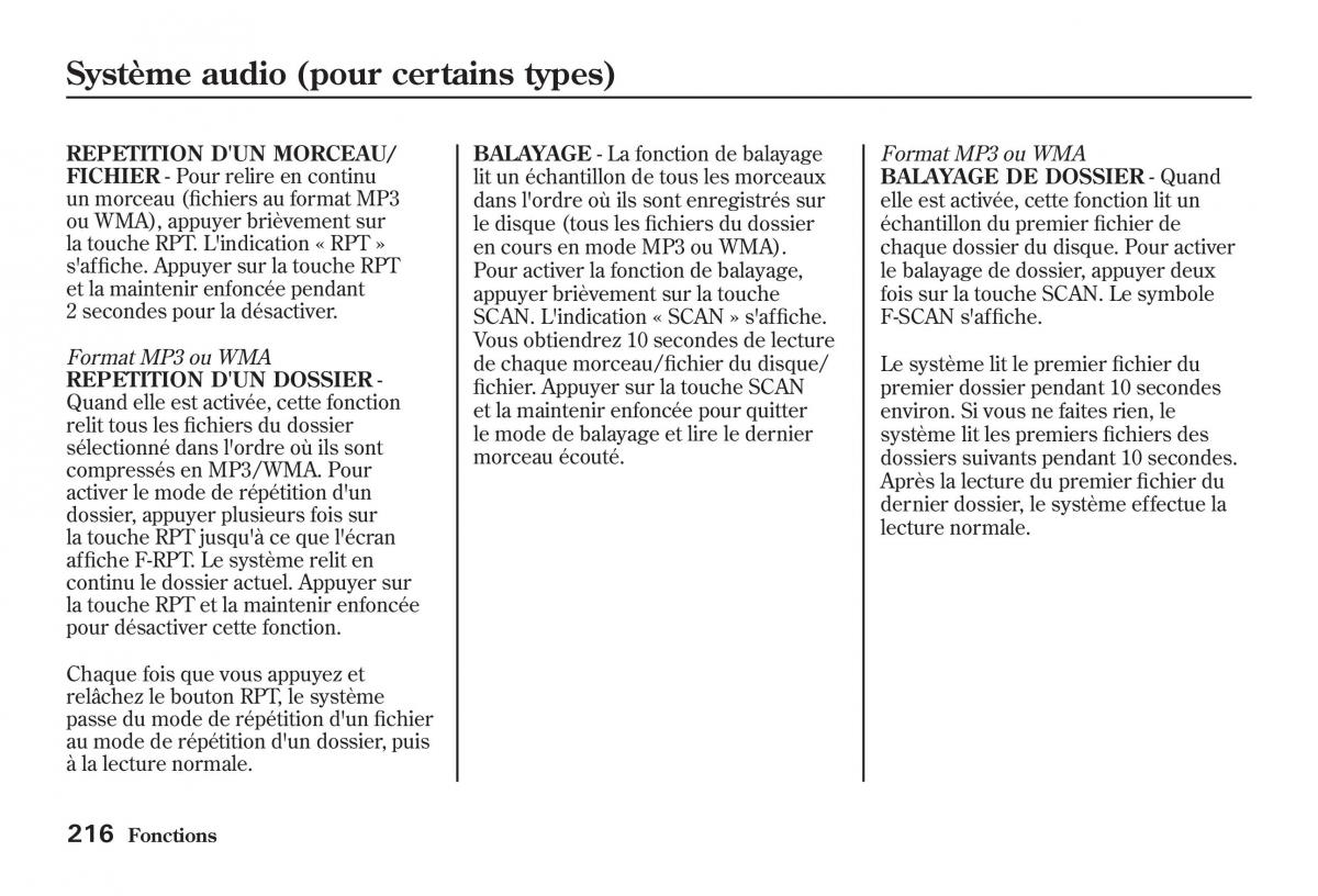 Honda Jazz II 2 manuel du proprietaire / page 221