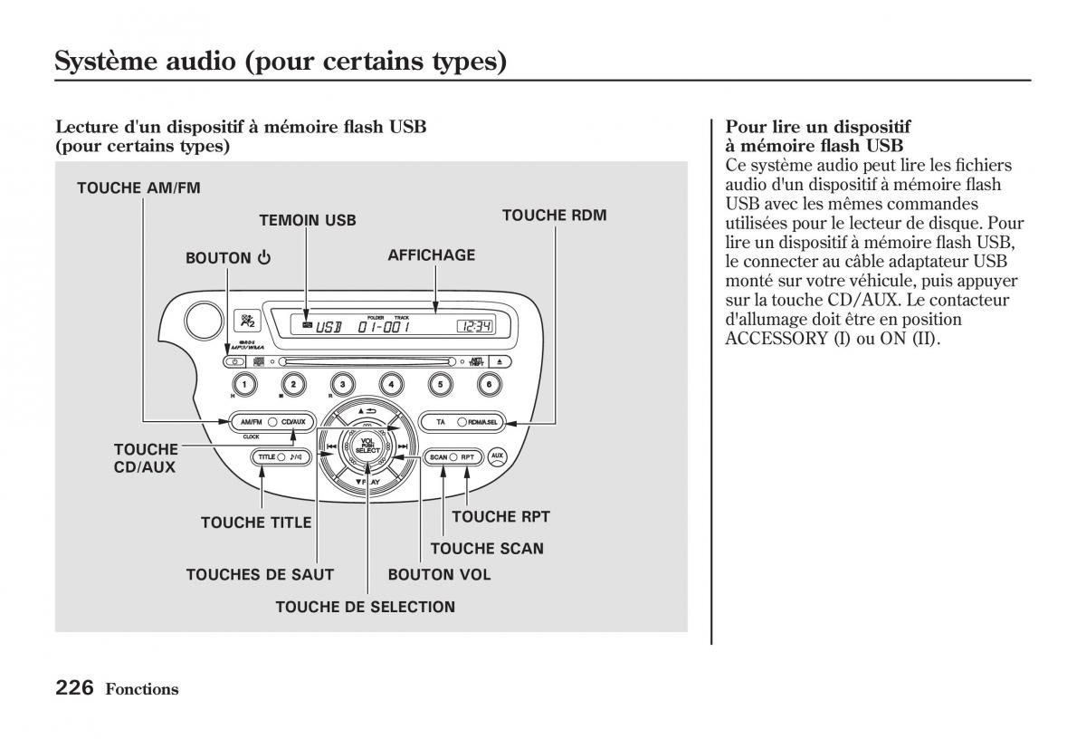 Honda Jazz II 2 manuel du proprietaire / page 231