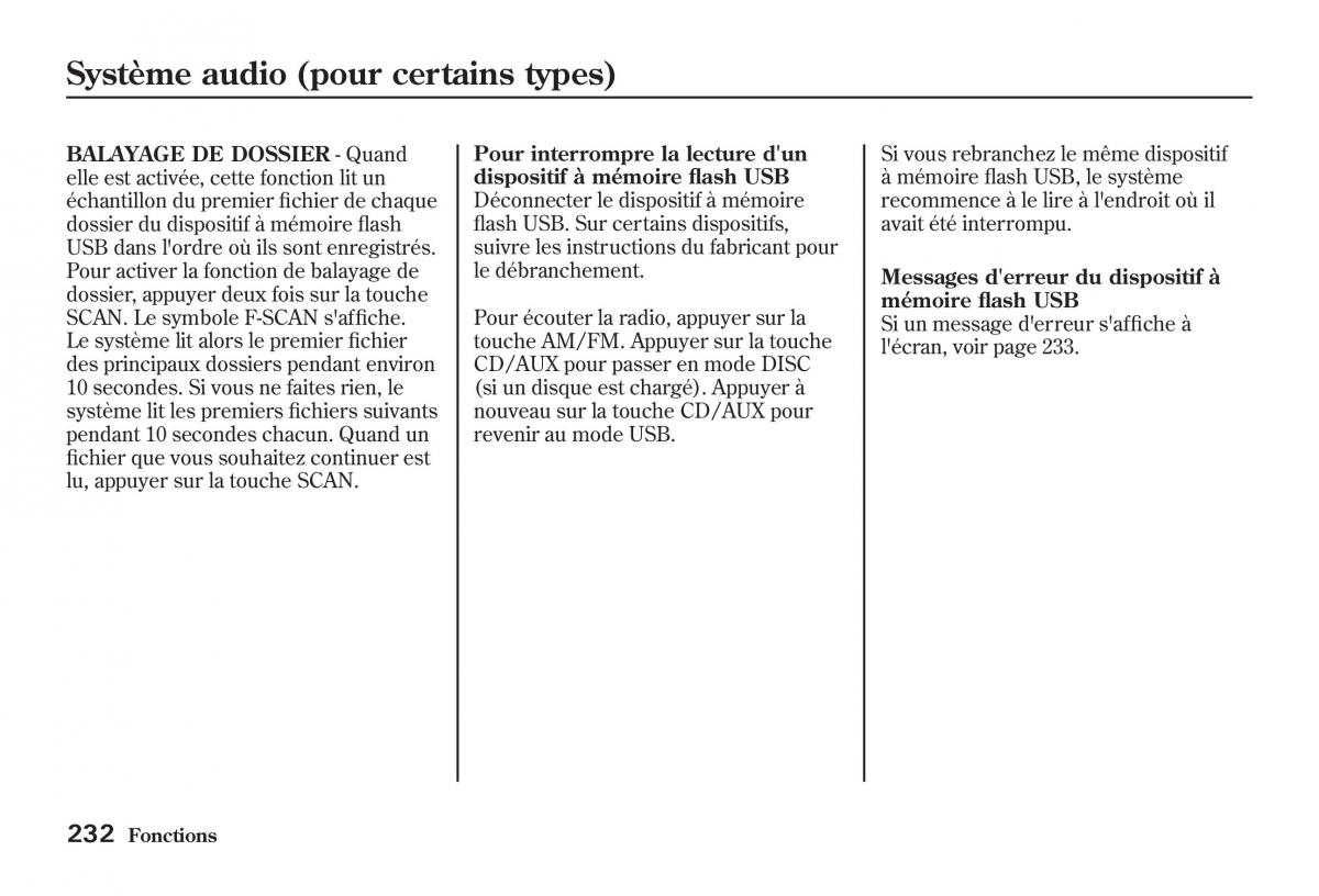 Honda Jazz II 2 manuel du proprietaire / page 237