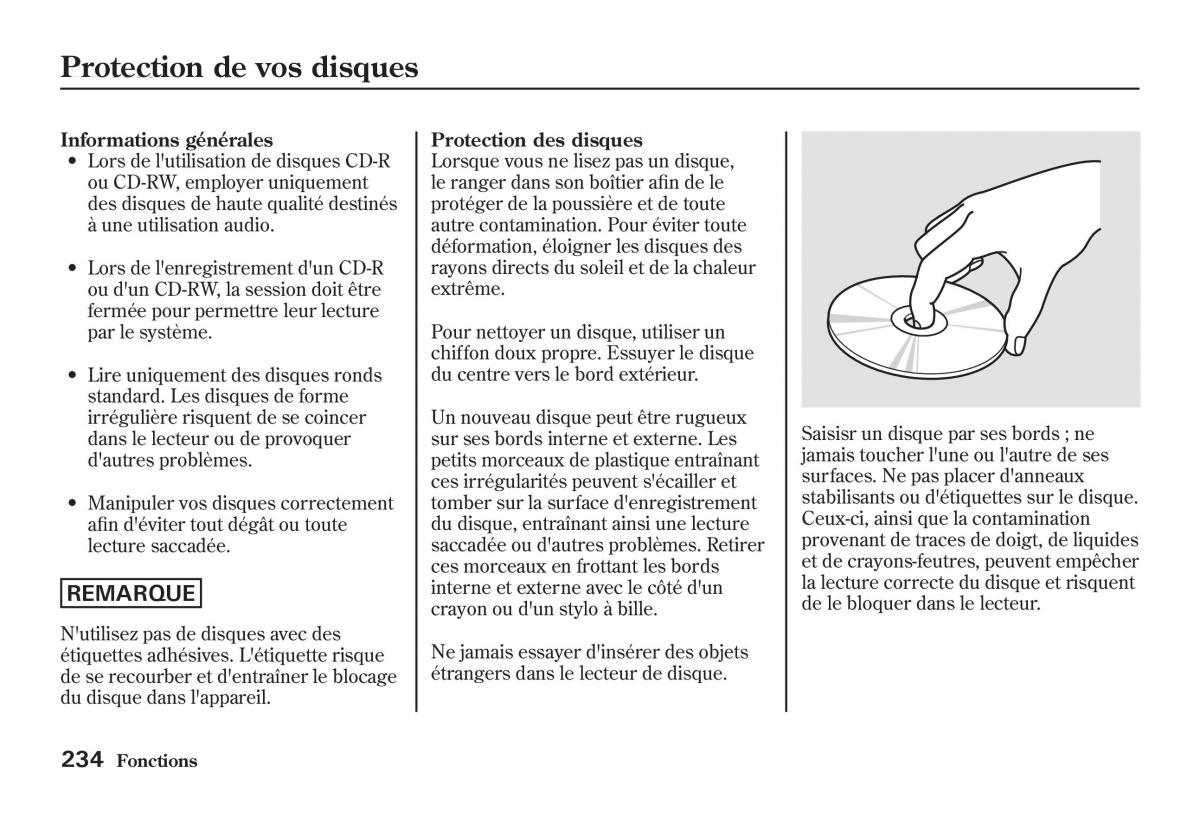 Honda Jazz II 2 manuel du proprietaire / page 239