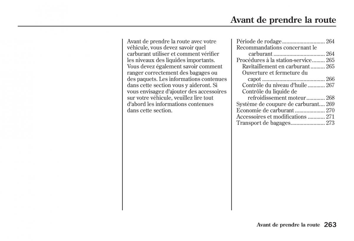 Honda Jazz II 2 manuel du proprietaire / page 268