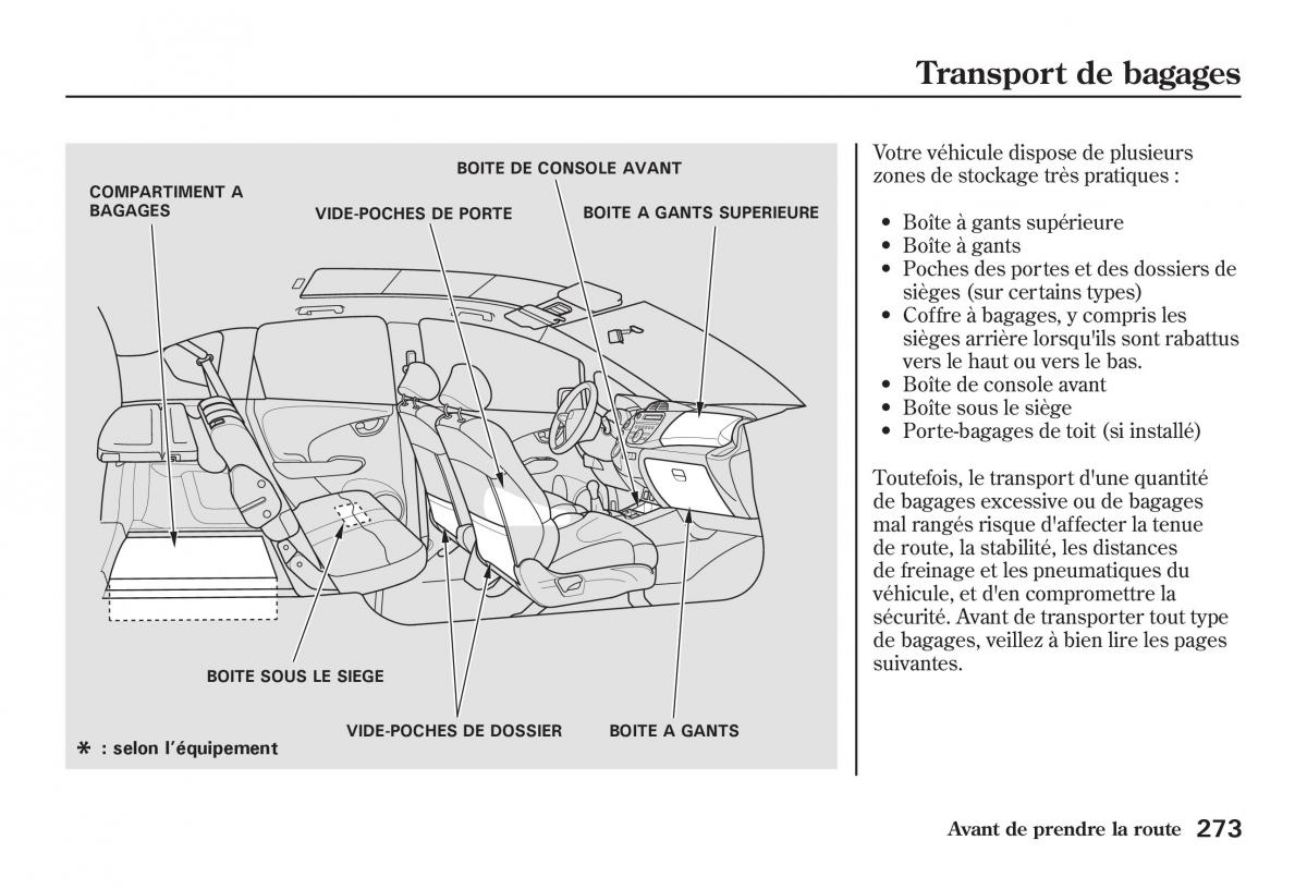 Honda Jazz II 2 manuel du proprietaire / page 278