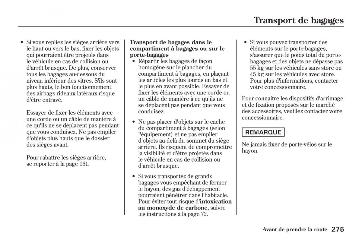 Honda Jazz II 2 manuel du proprietaire / page 280