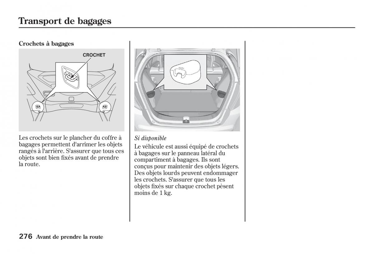 Honda Jazz II 2 manuel du proprietaire / page 281