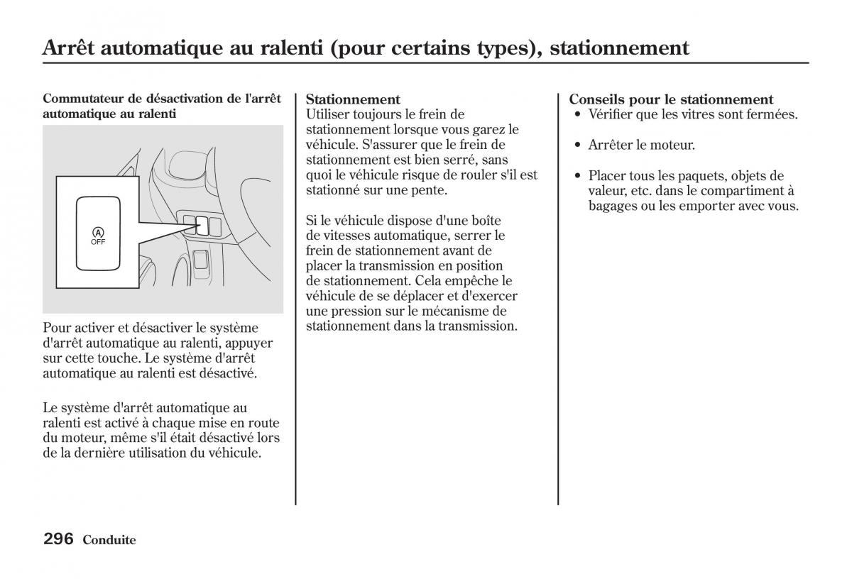 Honda Jazz II 2 manuel du proprietaire / page 301