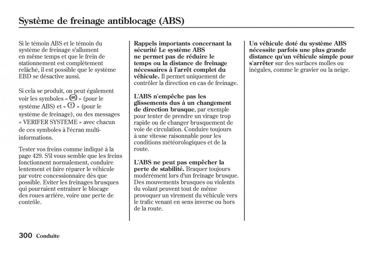 Honda Jazz II 2 manuel du proprietaire / page 305