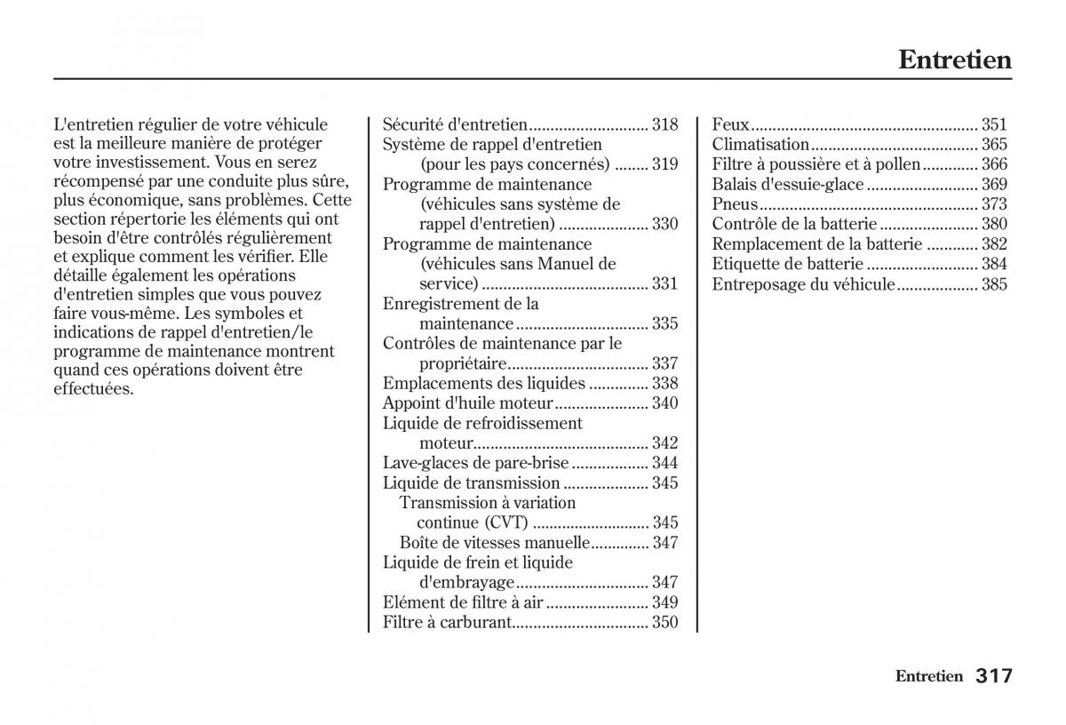 Honda Jazz II 2 manuel du proprietaire / page 322