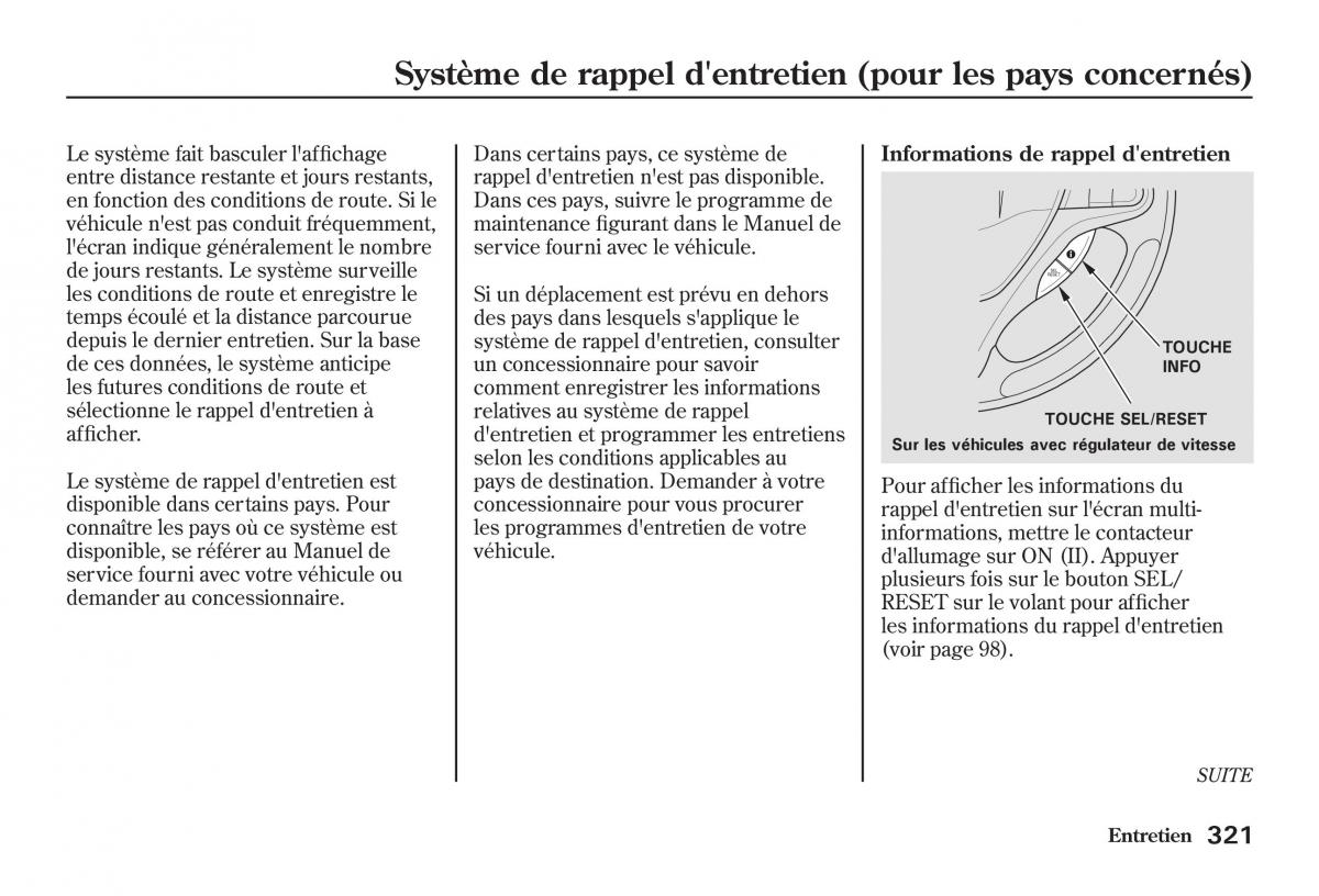 Honda Jazz II 2 manuel du proprietaire / page 326