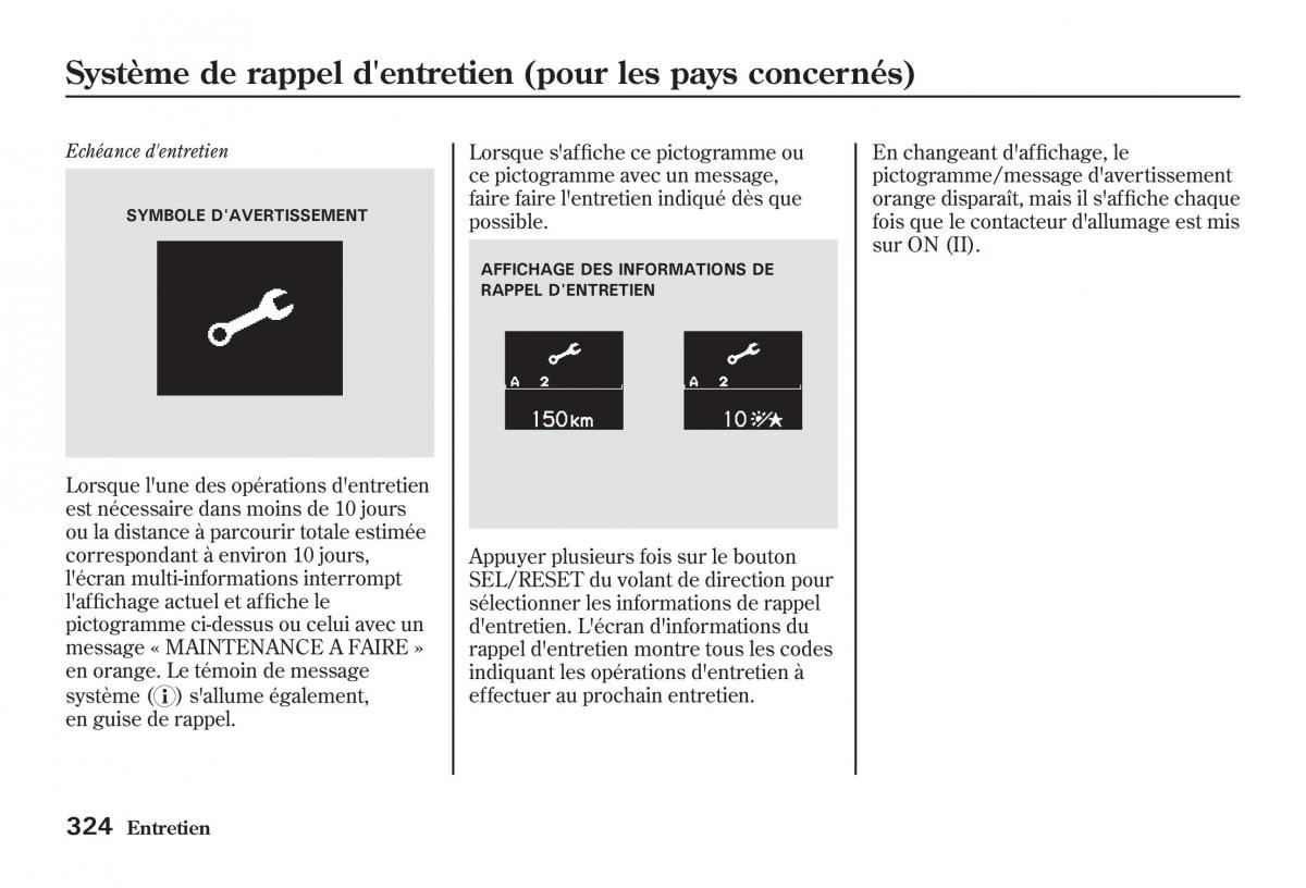 Honda Jazz II 2 manuel du proprietaire / page 329