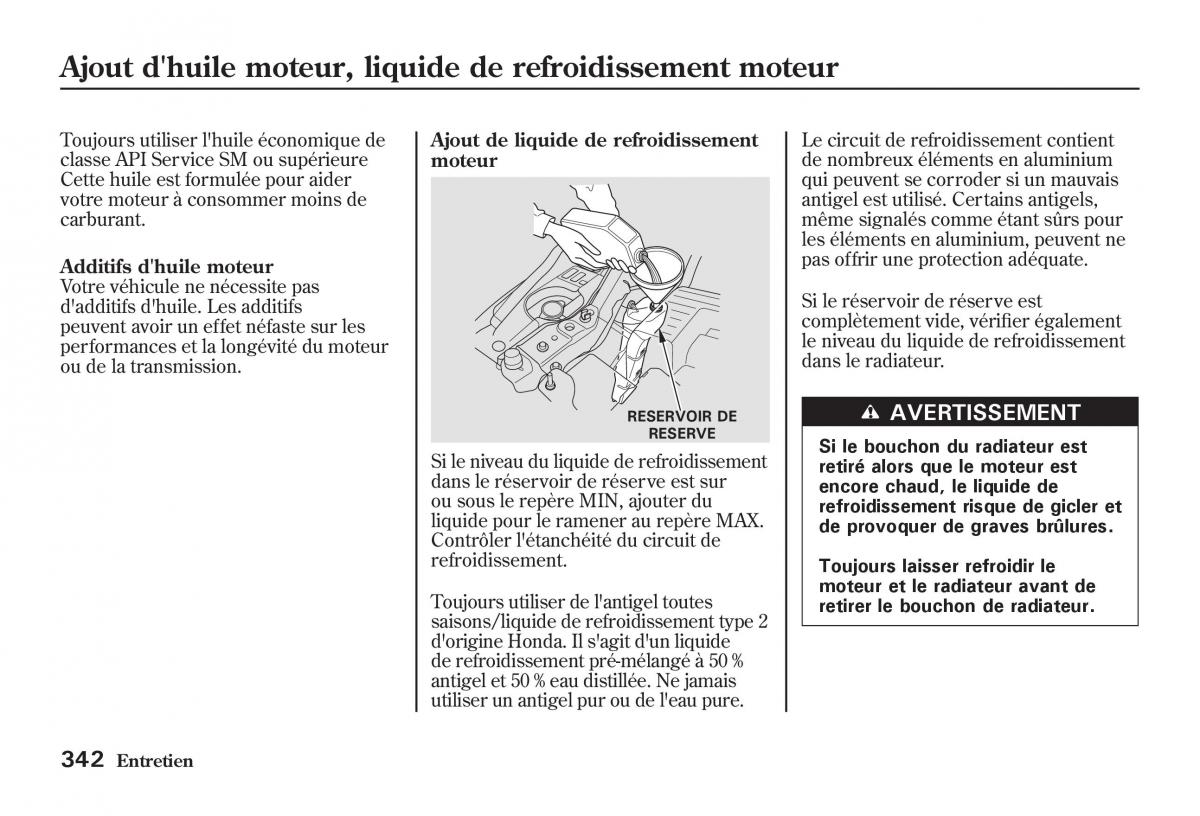 Honda Jazz II 2 manuel du proprietaire / page 347