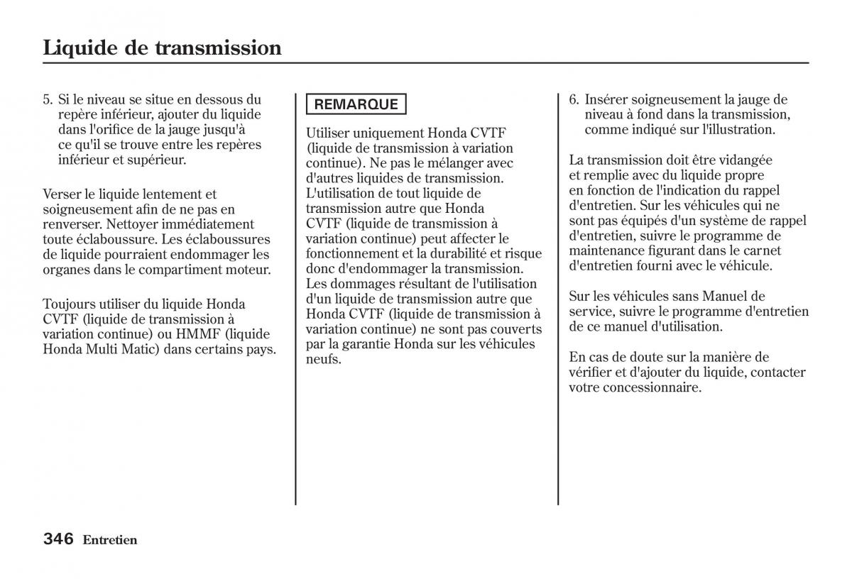 Honda Jazz II 2 manuel du proprietaire / page 351