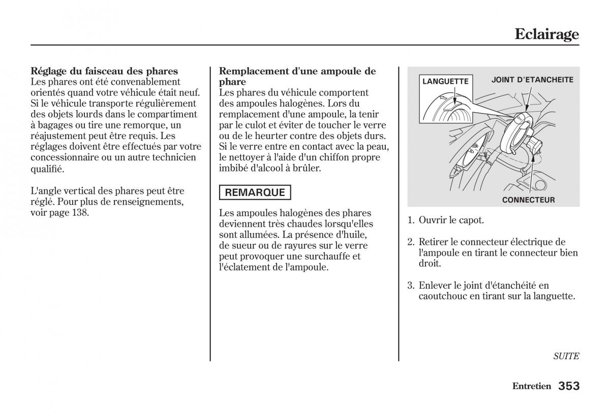 Honda Jazz II 2 manuel du proprietaire / page 358