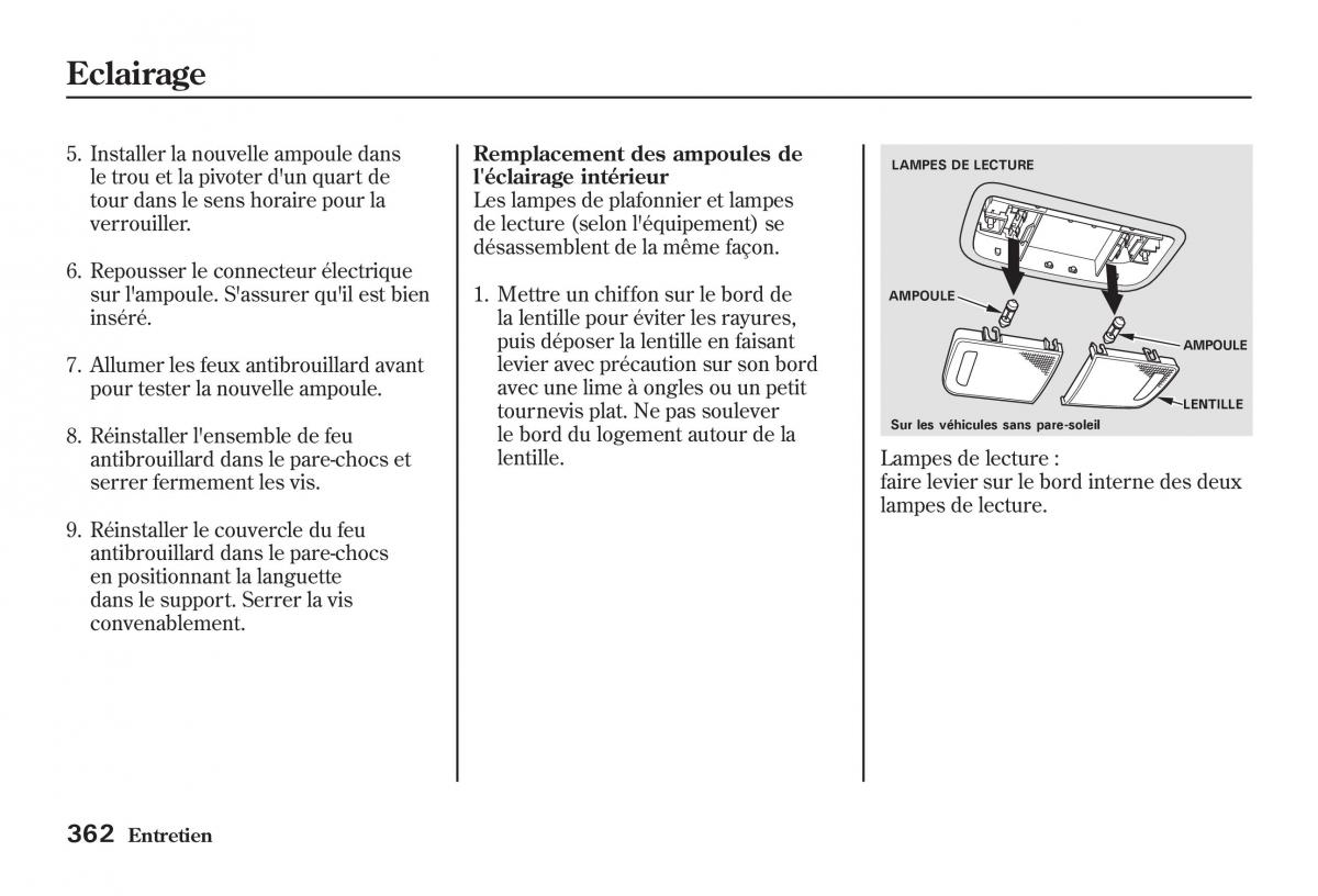 Honda Jazz II 2 manuel du proprietaire / page 367