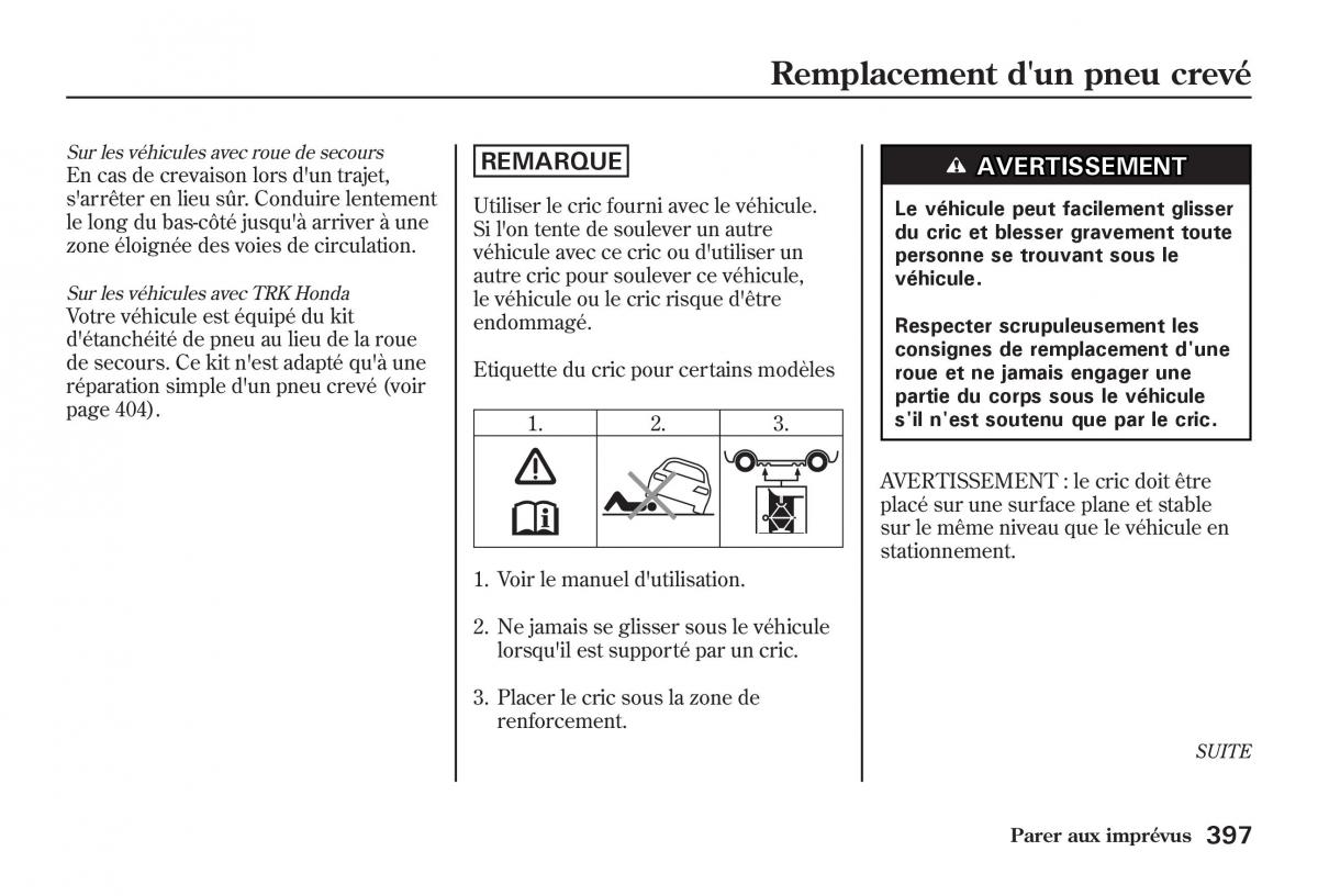 Honda Jazz II 2 manuel du proprietaire / page 402