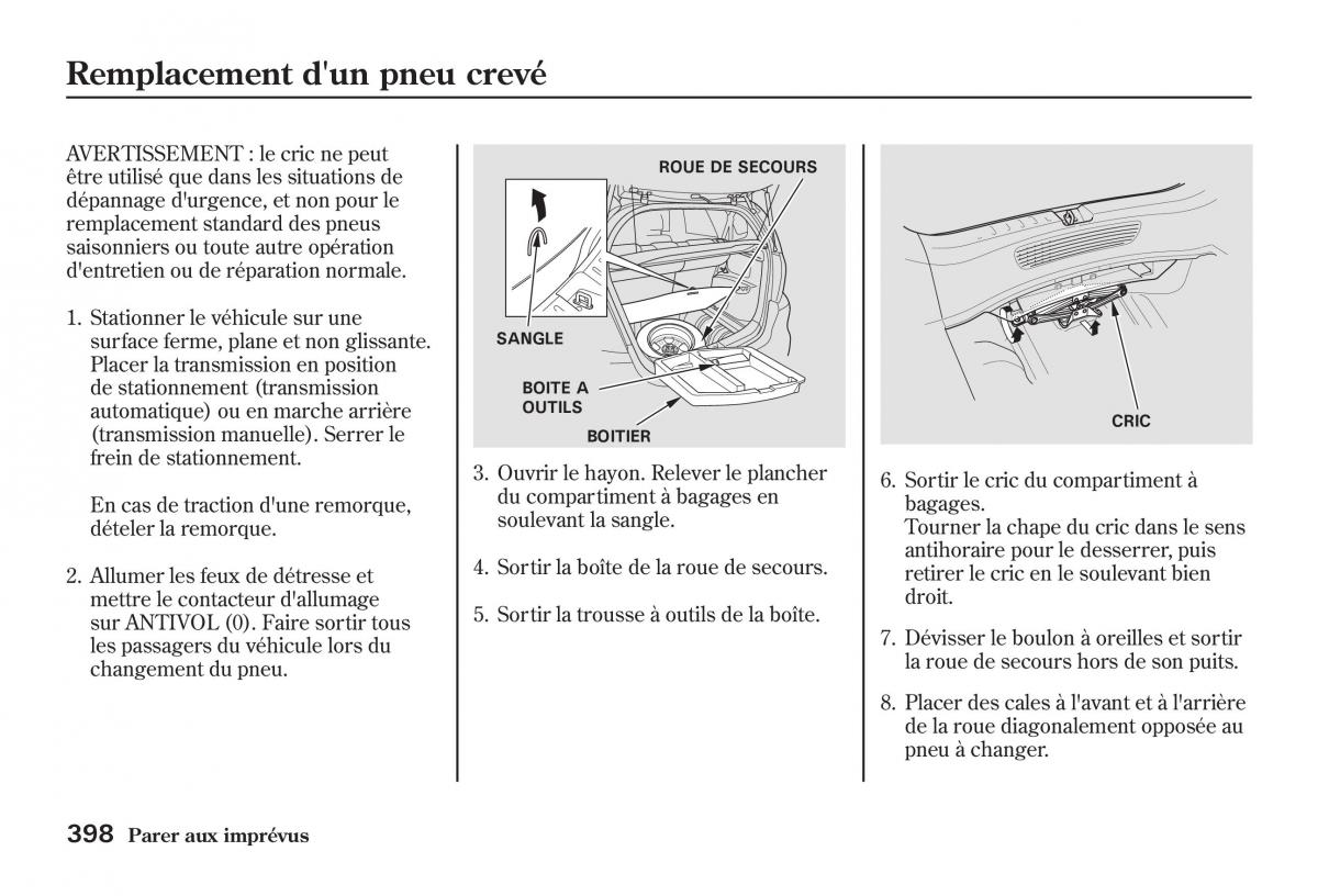 Honda Jazz II 2 manuel du proprietaire / page 403