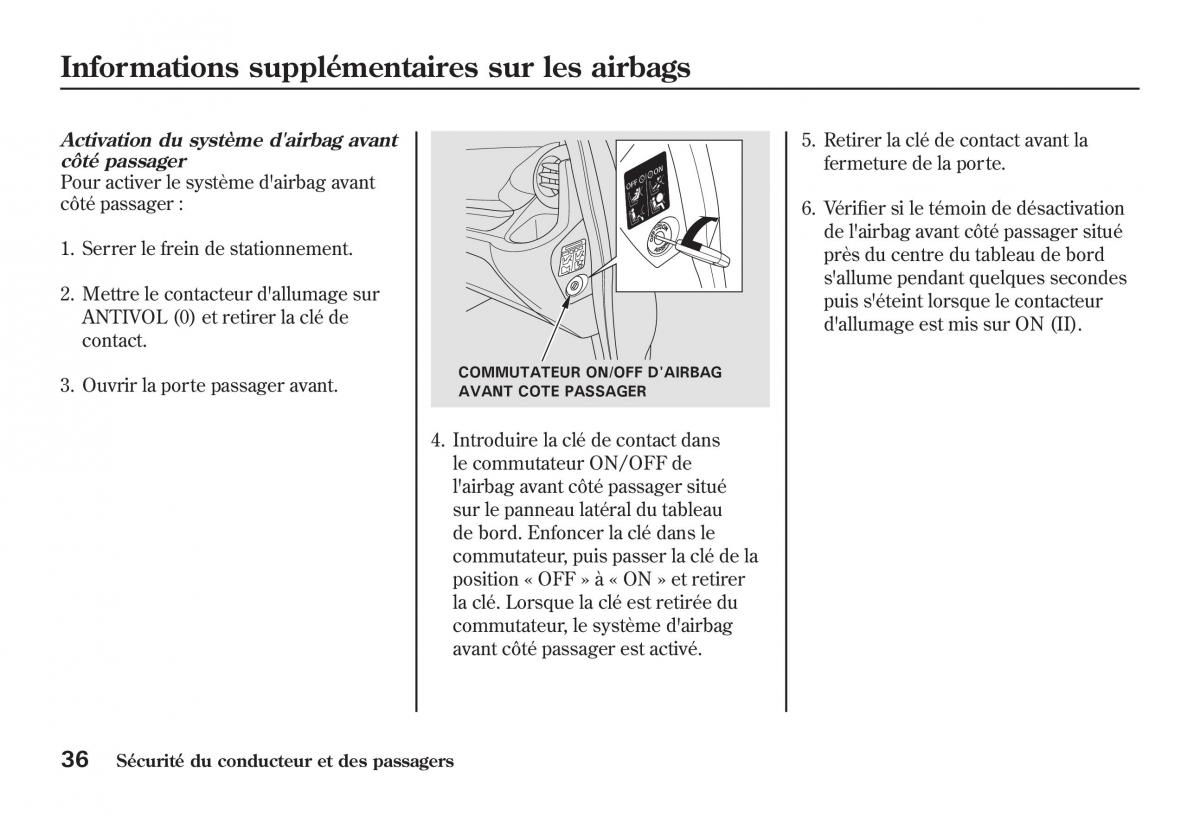 Honda Jazz II 2 manuel du proprietaire / page 41