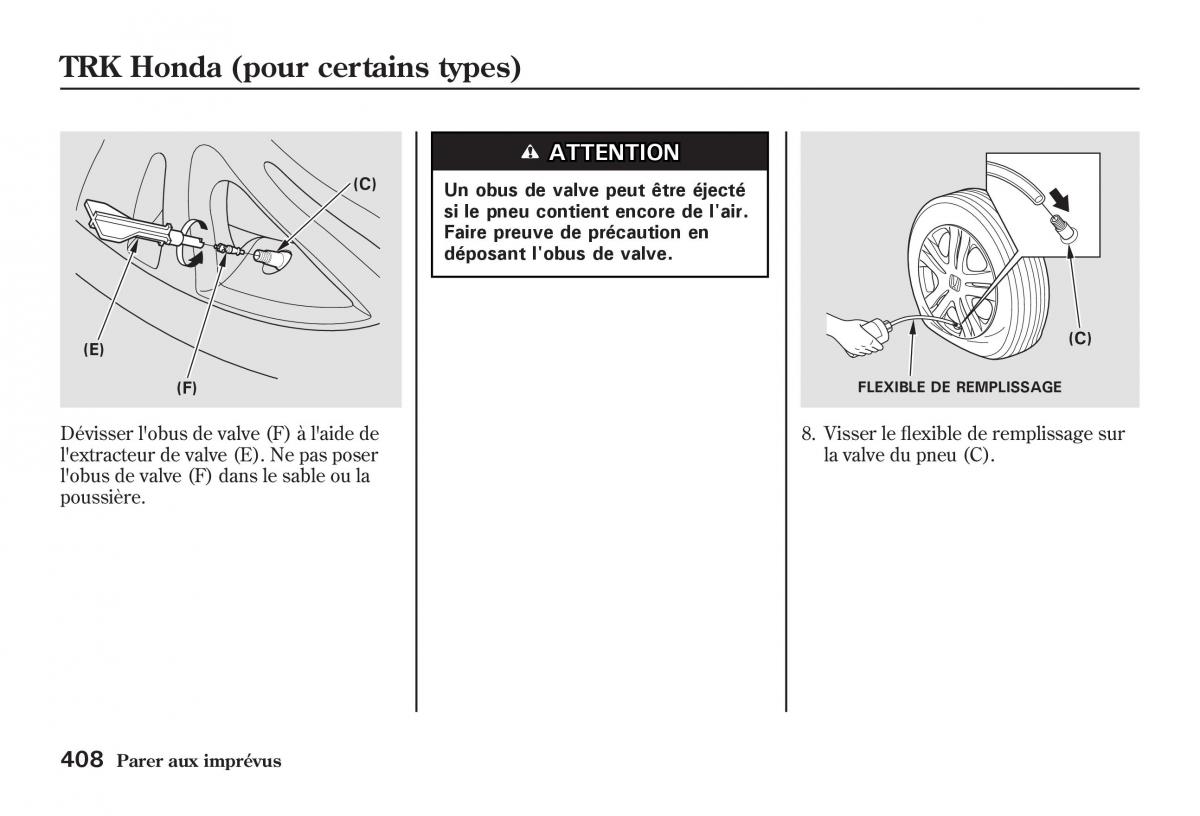 Honda Jazz II 2 manuel du proprietaire / page 413