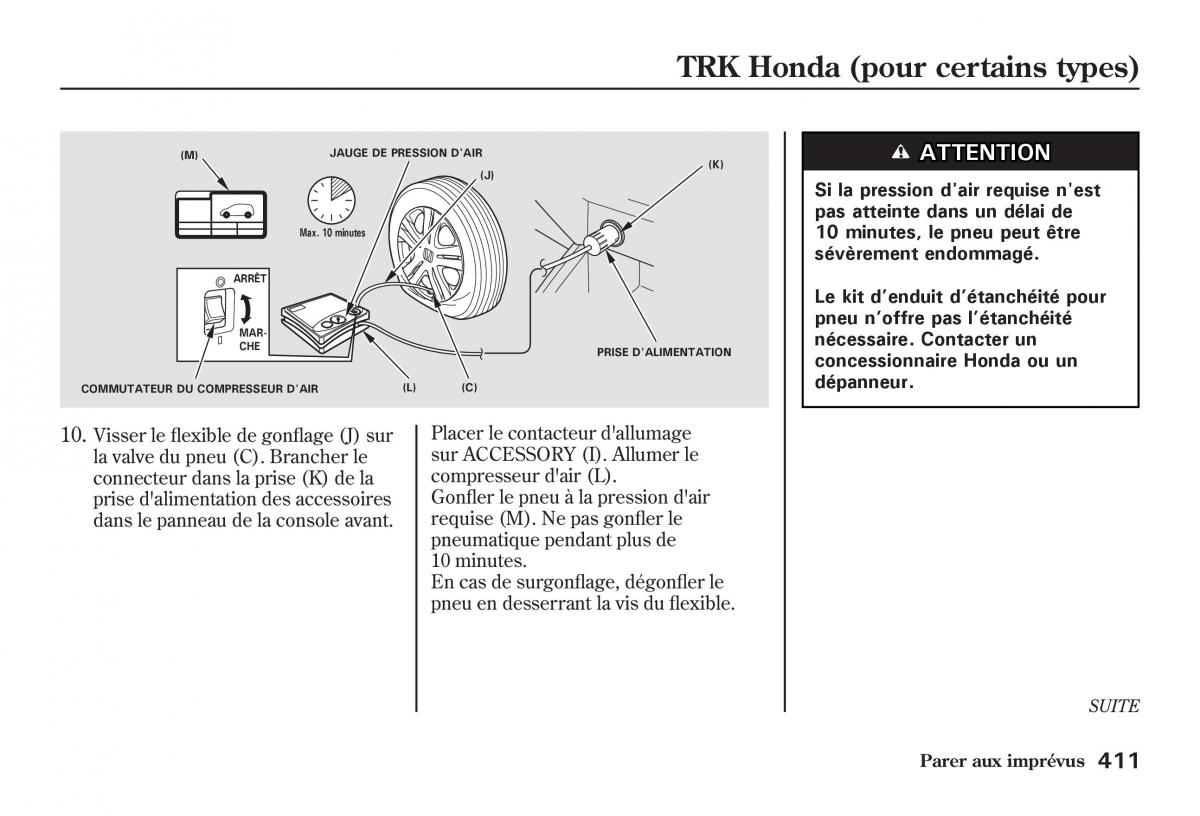 Honda Jazz II 2 manuel du proprietaire / page 416