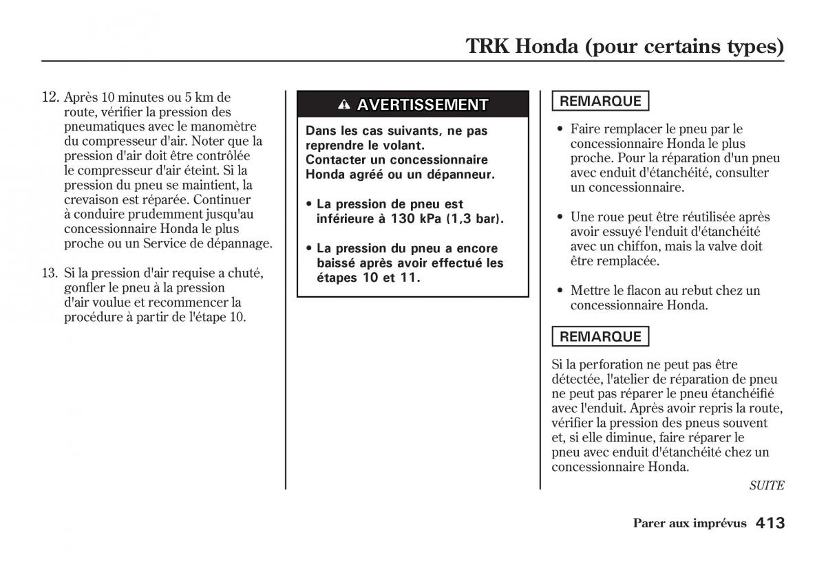 Honda Jazz II 2 manuel du proprietaire / page 418