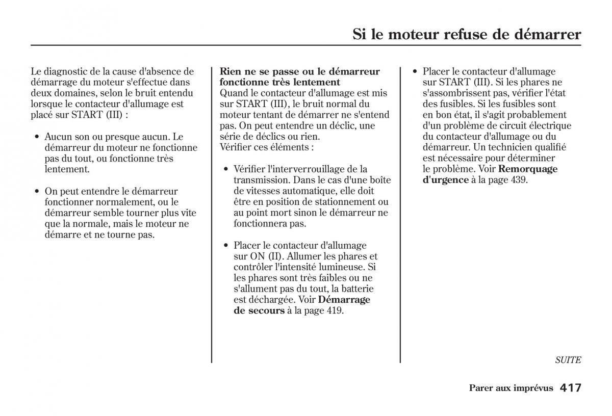 Honda Jazz II 2 manuel du proprietaire / page 422