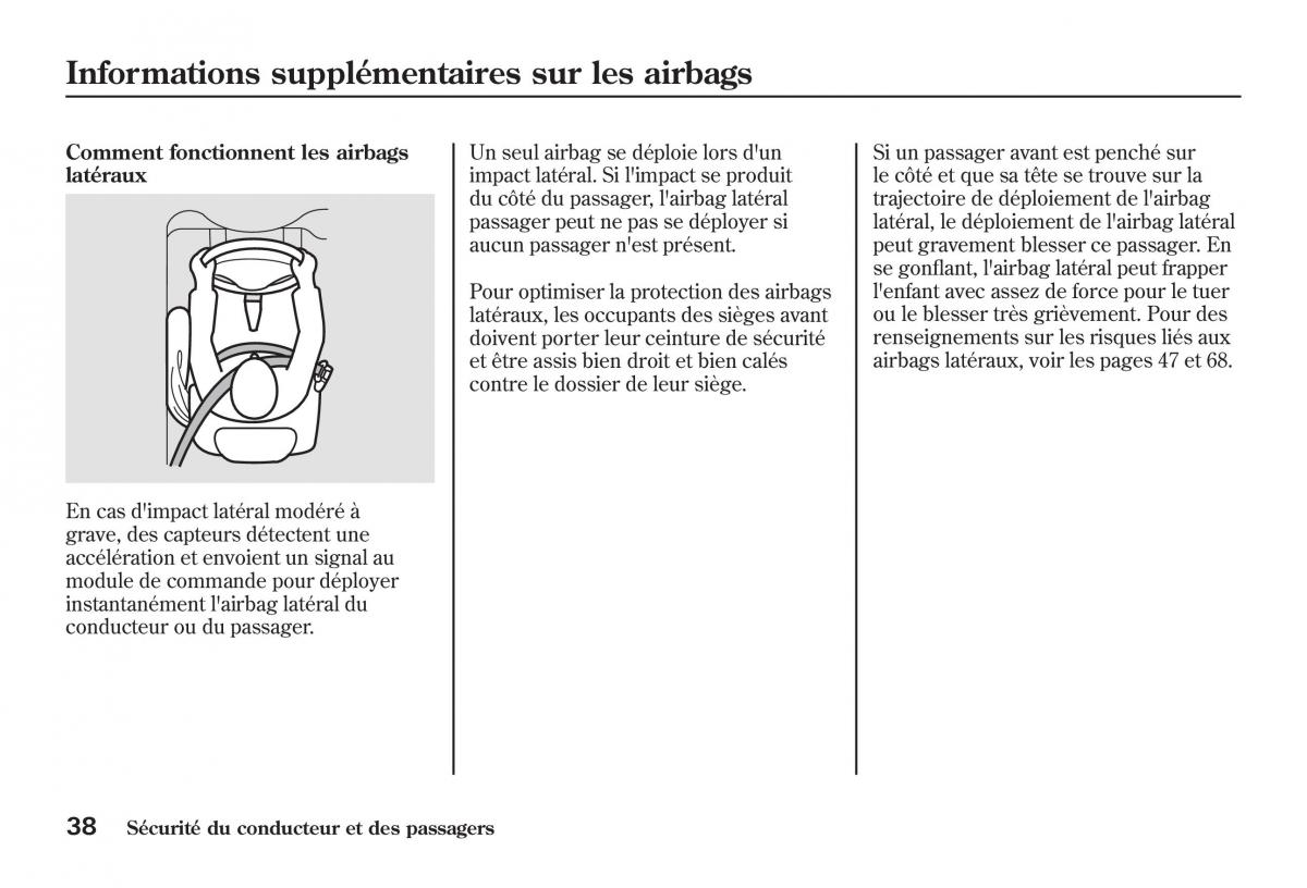 Honda Jazz II 2 manuel du proprietaire / page 43