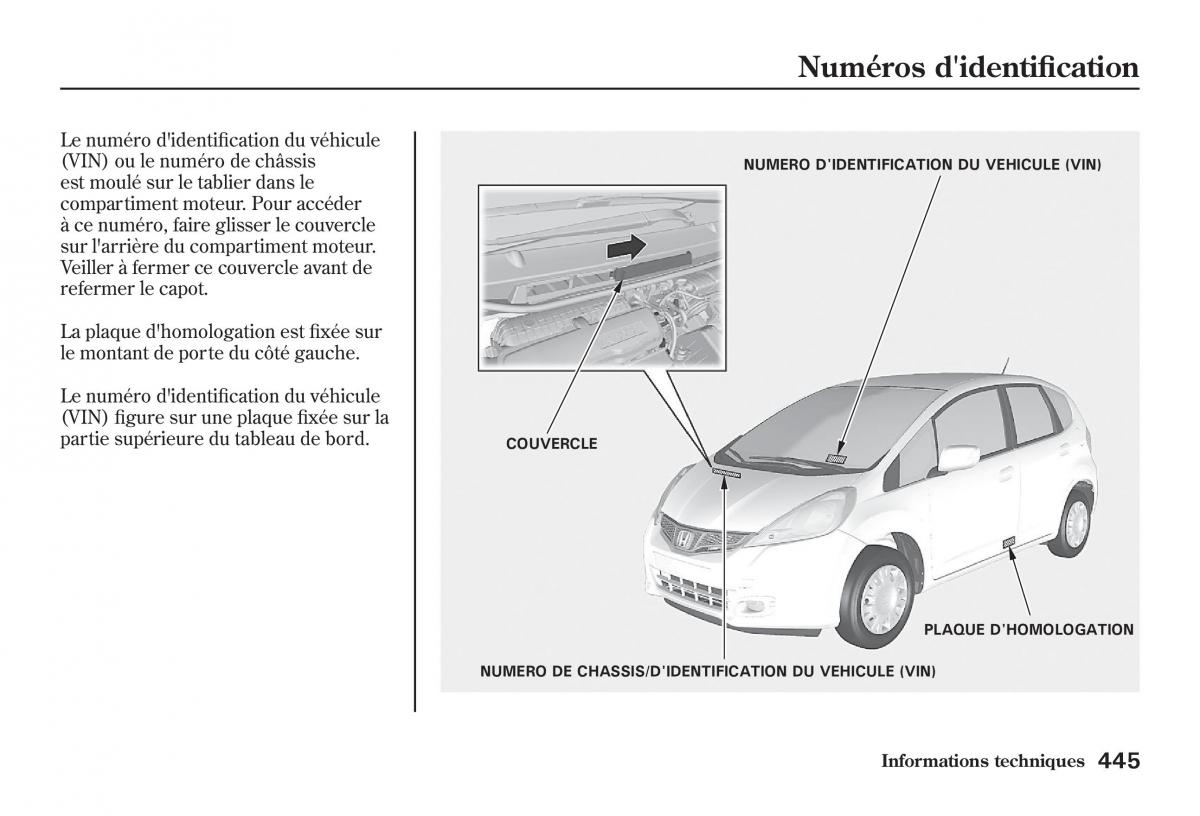 Honda Jazz II 2 manuel du proprietaire / page 450