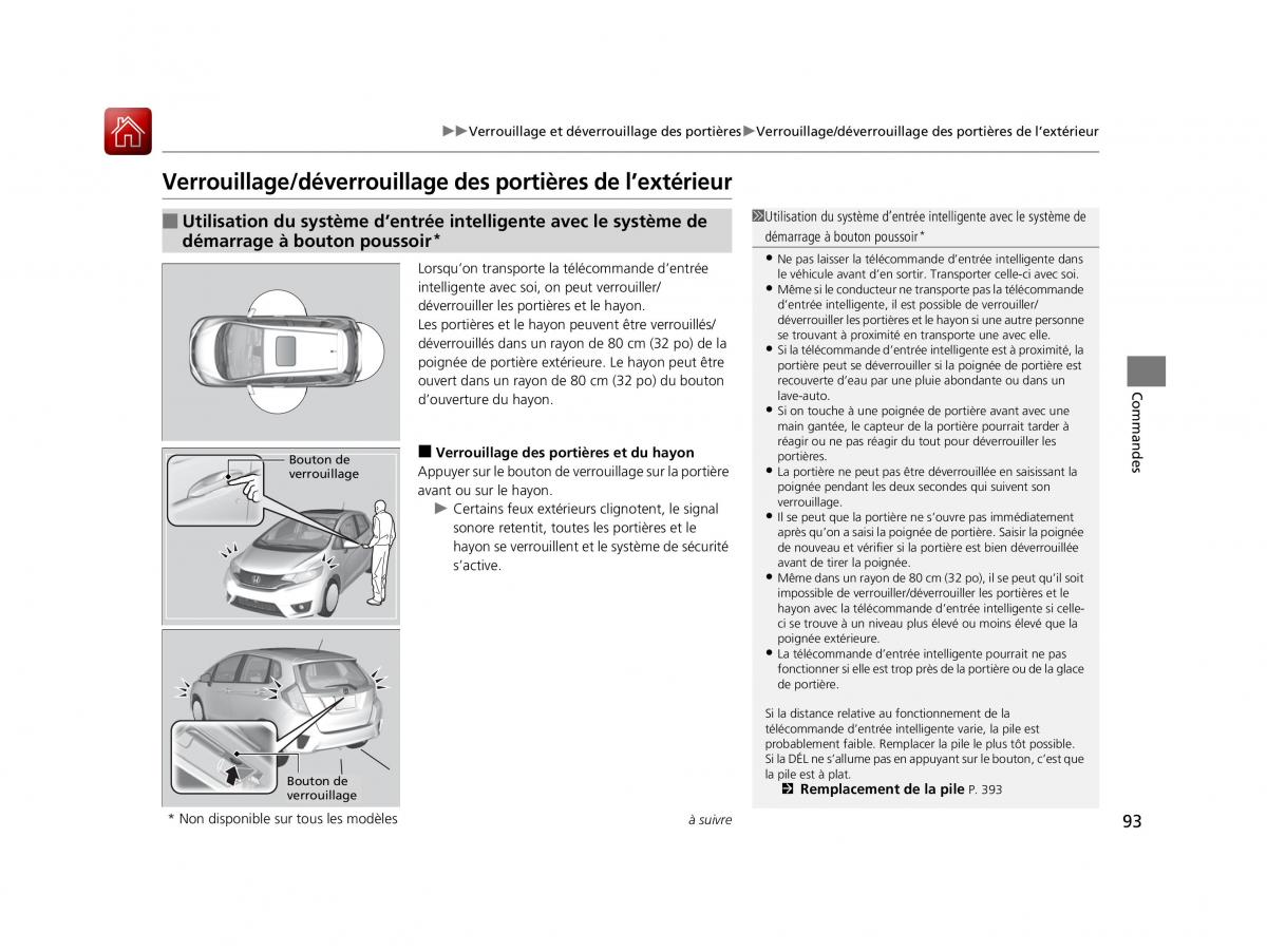 Honda Jazz III 3 manuel du proprietaire / page 94