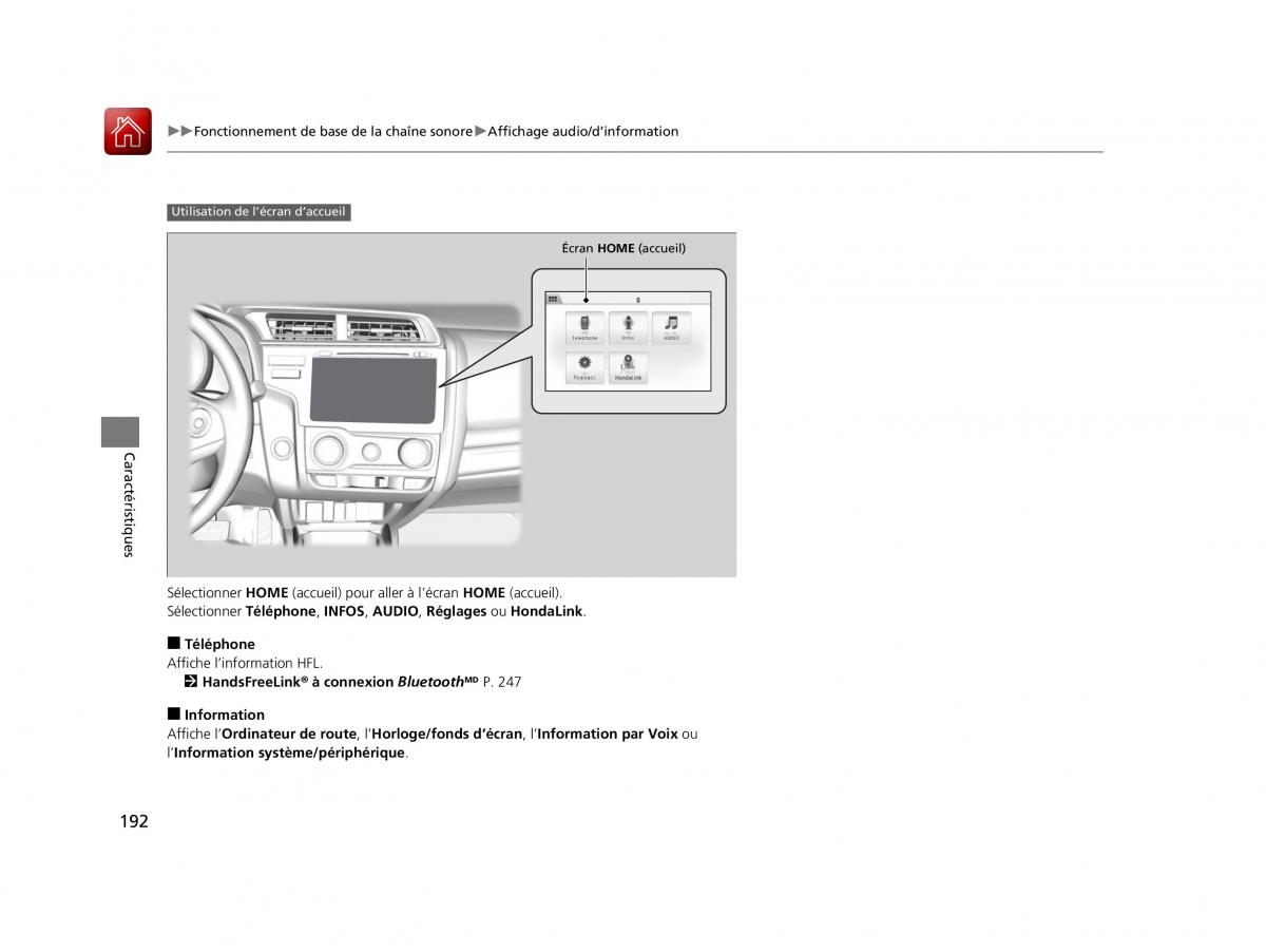 Honda Jazz III 3 manuel du proprietaire / page 193