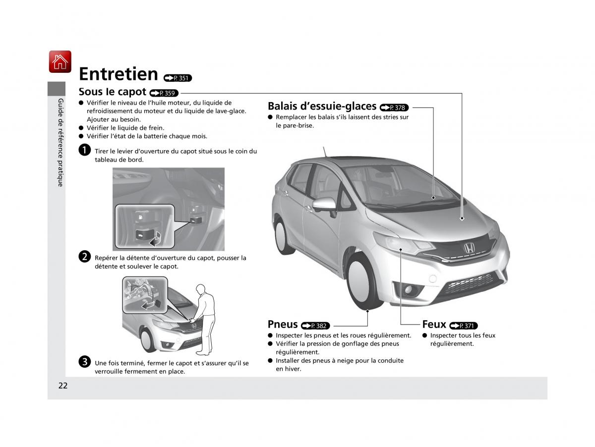 Honda Jazz III 3 manuel du proprietaire / page 23