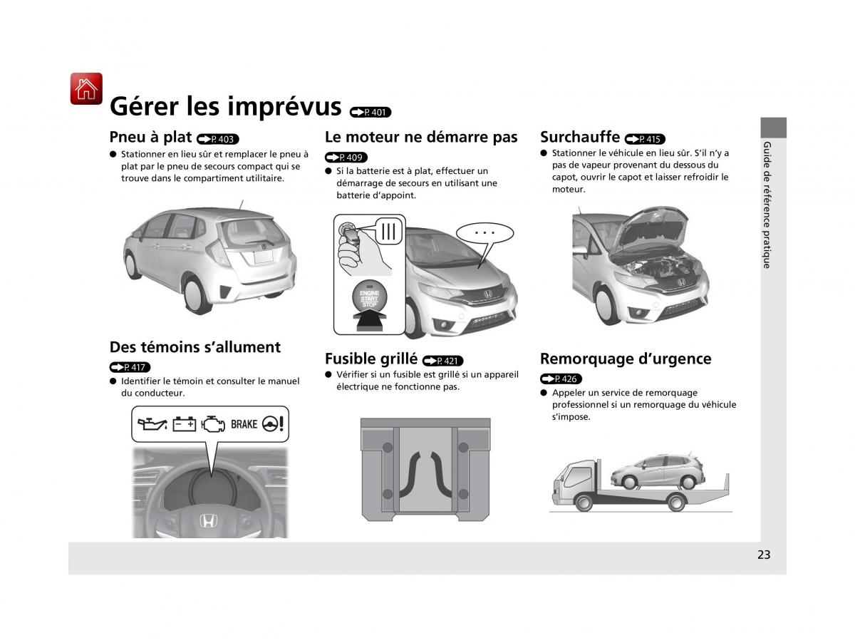 Honda Jazz III 3 manuel du proprietaire / page 24