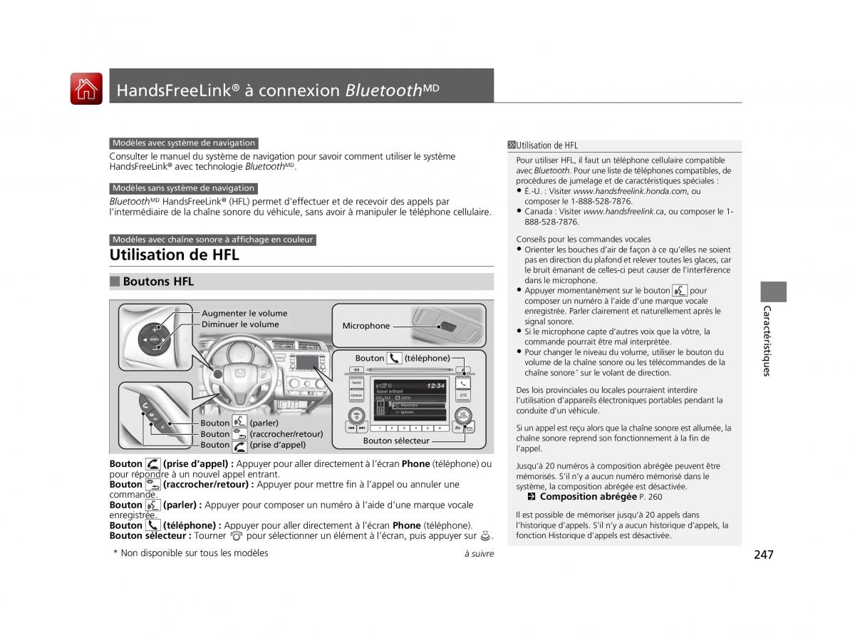 Honda Jazz III 3 manuel du proprietaire / page 248